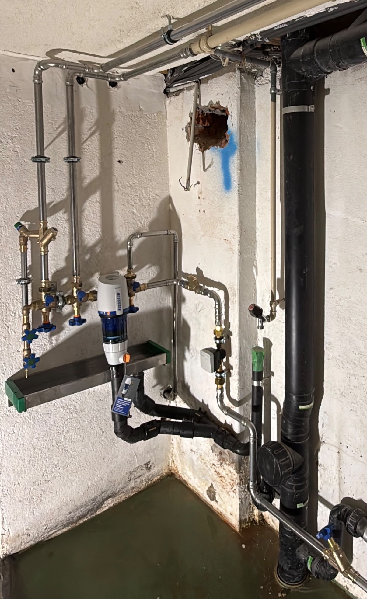 Verteilbatterie nachher – neue Installation